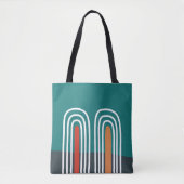 Boho rainbow hand drawn design tote bag (Voorkant)