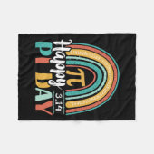 Boho Rainbow Happy Pi Day 3.14 Wiskunde Geek Fleece Deken (Voorkant (Horizontaal))
