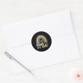 Boho Rainbow Happy Pi Day 3.14 Wiskunde Geek Ronde Sticker (Envelop)