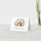 Boho Rainbow Hartelijk dank Bedankkaart (Voorkant)