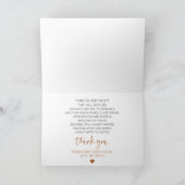 Boho Rainbow Hartelijk dank, Earthy Terracotta Ton Bedankkaart (Binnen)