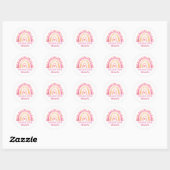 Boho Rainbow Hartelijk dank Ronde Sticker (Vel)