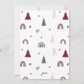 Boho Rainbow Heart Arch Gelukkigste Feestdagen Fot Feestdagenkaart (Achterkant)