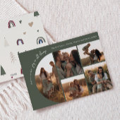 Boho Rainbow & Heart Arch Groene vreugde in alle 5 Feestdagenkaart