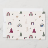 Boho Rainbow & Heart Arch Groene vreugde in alle 5 Feestdagenkaart (Achterkant)