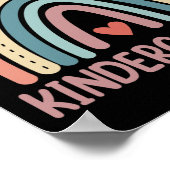 Boho Rainbow Heart voor leraren Vrouwen Hallo Kind Poster (Hoek)
