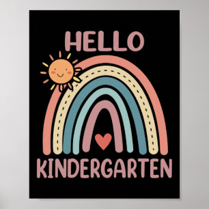 Boho Rainbow Heart voor leraren Vrouwen Hallo Kind Poster