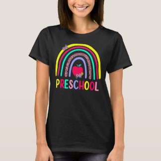 Boho Rainbow Heart voor leraren Vrouwen Hallo Pres T-shirt