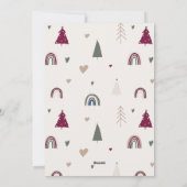 Boho Rainbow & Hearts Arch Green Foto Gelukkigst Feestdagenkaart (Achterkant)