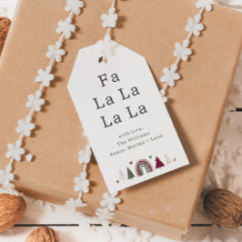 Boho Rainbow & Hearts Fa La La La Familie Cadeau L Cadeaulabel