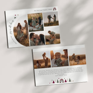 Boho Rainbow & Hearts Joy in All Things 8 Foto Feestdagenkaart