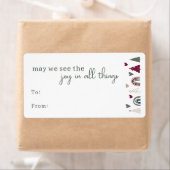 Boho Rainbow & Hearts Joy in All Things Gift Etiket (Insitu)