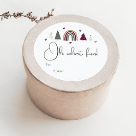 Boho Rainbow & Hearts Oh wat leuk om van vakantie  Ronde Sticker