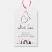 Boho Rainbow & Hearts Oh Wat Leuke Familie Gift La Cadeaulabel (Voorkant)