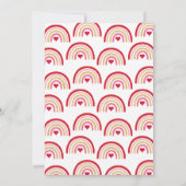 Boho Rainbow Hearts Valentijn Verjaardag Kaart (Achterkant)