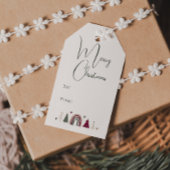 Boho Rainbow & Hearts Vrolijk kerstfeest van en na Cadeaulabel