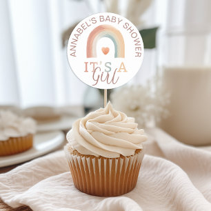 Boho Rainbow Het is een meisje Baby shower gunst S Ronde Sticker