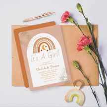 Boho Rainbow Het is een meisje Baby shower