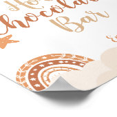 Boho Rainbow Hot Chocolate Bar-teken Poster (Hoek)
