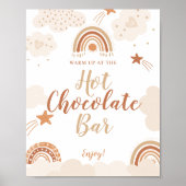 Boho Rainbow Hot Chocolate Bar-teken Poster (Voorkant)