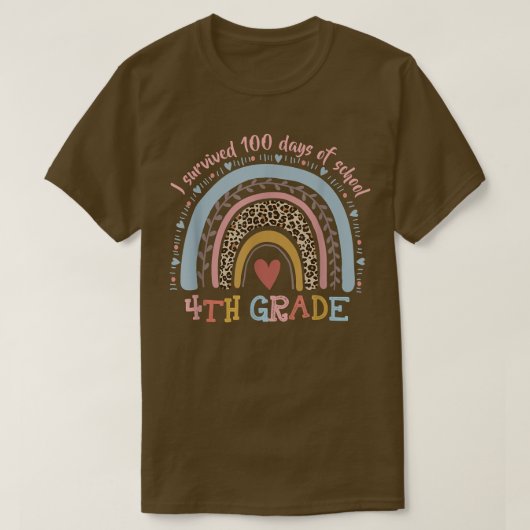 Boho Rainbow I heeft 100 dagen overleven van de vi T-shirt (Design voorkant)