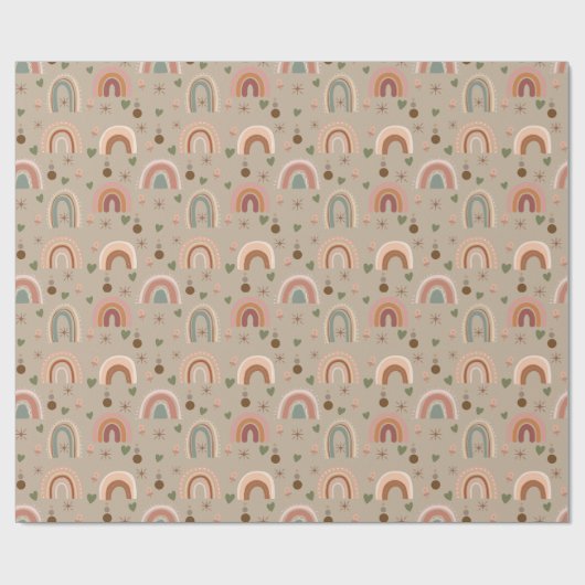 Boho Rainbow inpakpapier (Vlak)