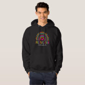 Boho Rainbow Intervention Teacher Appreaison Fir Hoodie (Voorkant volledig)