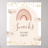 Boho Rainbow is geen heerlijke verjaardagssnacks Poster (Voorkant)