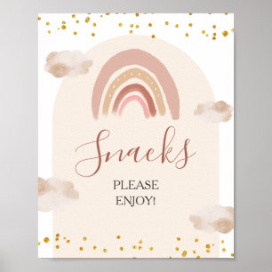Boho Rainbow is geen heerlijke verjaardagssnacks Poster
