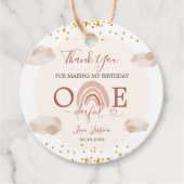 Boho Rainbow is geen nederige verjaardag. Bedankjes Labels (Voorkant)