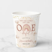 Boho Rainbow is geen nederige verjaardag. Papieren Bekers (Achterkant)