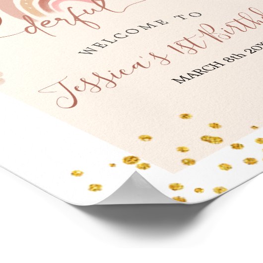 Boho Rainbow is geen prachtig welkomstbord Poster (Hoek)