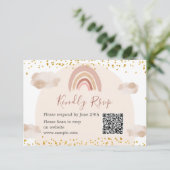 Boho Rainbow is niet haar meesterlijke QR Bedankkaart (Staand voorkant)