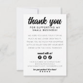 Boho Rainbow Je hebt een geweldige smaak business Bedankkaart (Achterkant)