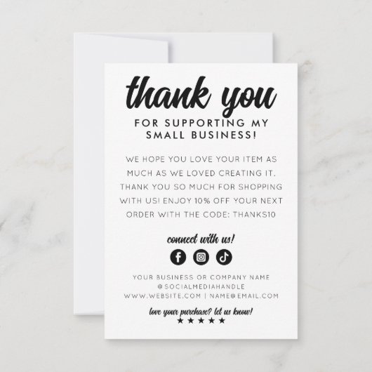 Boho Rainbow Je hebt een geweldige smaak business Bedankkaart (Achterkant)