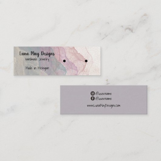 Boho Rainbow Jewelry Display Visitekaartje (Voorkant / Achterkant)