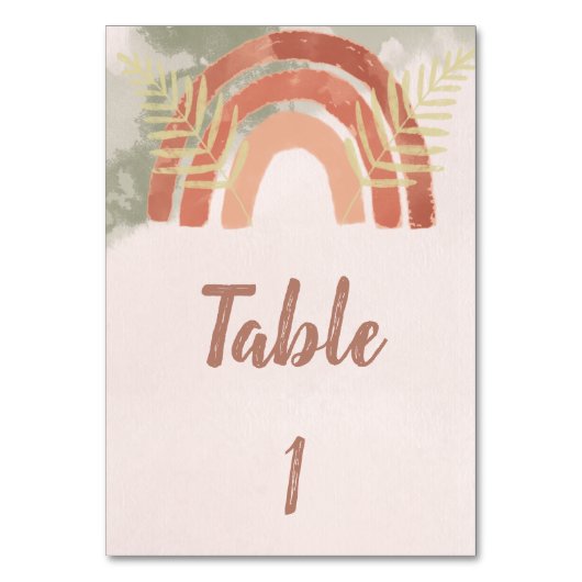 Boho Rainbow Kaart (Achterkant)