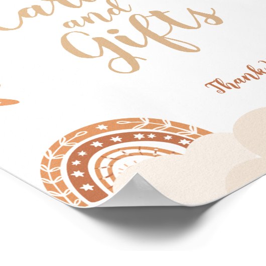 Boho Rainbow-Kaarten en Gifts Sign Poster (Hoek)