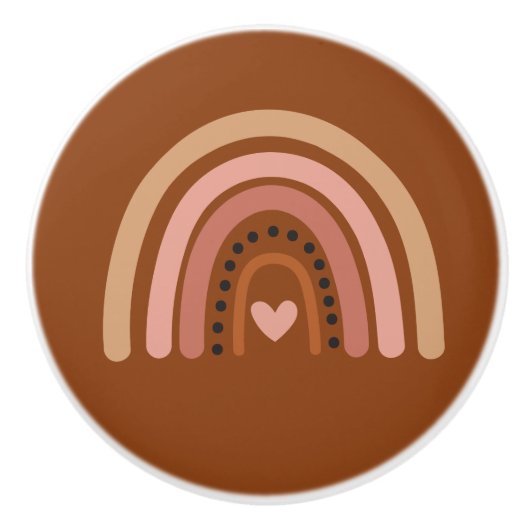 Boho Rainbow Keramische Knop (Voorkant)