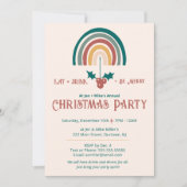 Boho Rainbow Kerstfeest uitnodiging (Voorkant)