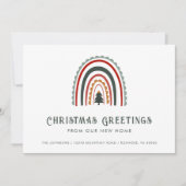 Boho Rainbow Kerstgroeten uit New Home Aankondiging (Voorkant)