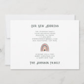 Boho Rainbow Kerstgroeten uit New Home Aankondiging (Achterkant)