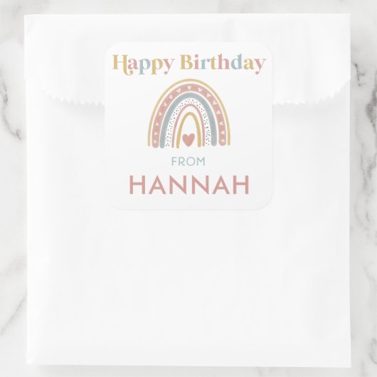 Boho Rainbow Kids Verjaardagscadeau Stickers (Tas)