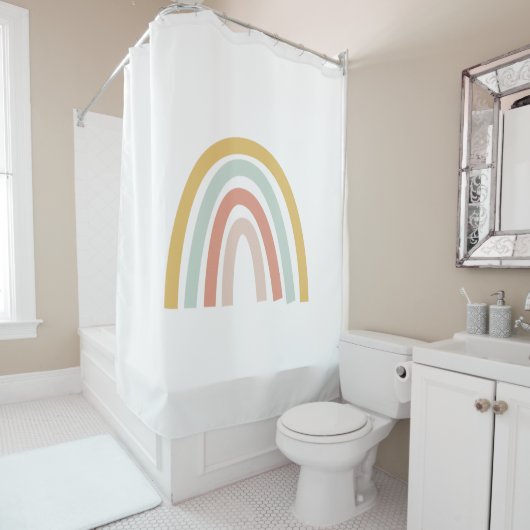 Boho Rainbow Kinder gepersonaliseerd Douchegordijn (In situ)