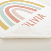 Boho Rainbow Kinder gepersonaliseerd Sherpa Deken (3/4)
