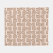 Boho Rainbow Line Arch in Brown en Terracotta Fleece Deken (Voorkant (Horizontaal))