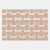 Boho Rainbow Line Arch in Brown en Terracotta Inpakpapier Vel (Voorkant 2)