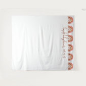 Boho Rainbow Lion Baby shower Photobooth Achtergro Wandkleed (Voorkant (horizontaal))