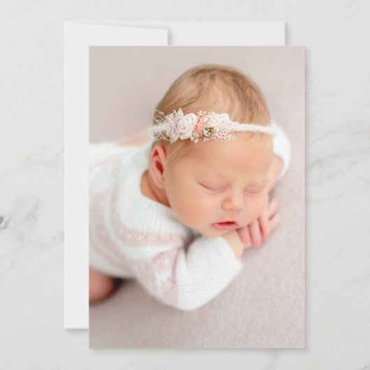 Boho Rainbow Lion Welkom Baby Aankondiging (Achterkant)