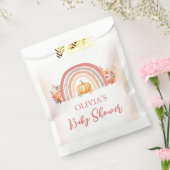 Boho Rainbow Little Pumpkin Herfst Baby shower Bedankzakje (Gezegeld)